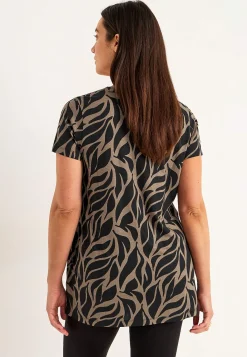 Cellbes of Sweden Mönstrad trikåtunika med fickor Svart / Mönstrad Outlet