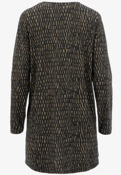 Cellbes of Sweden Mönstrad trikåtunika med fickor Svart/Nougat/Mönstrad Clearance