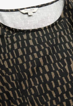 Cellbes of Sweden Mönstrad trikåtunika med fickor Svart/Nougat/Mönstrad Clearance