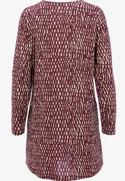 Cellbes of Sweden Mönstrad trikåtunika med fickor Vinröd/Beige/Mönstrad Discount