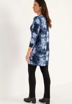 Cellbes of Sweden Mönstrad trikåtunika med fickor Blå / Mönstrad Hot