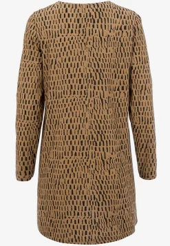 Cellbes of Sweden Mönstrad trikåtunika med fickor Kamel/Svart/Mönstrad Sale