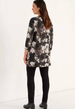 Cellbes of Sweden Mönstrad trikåtunika med fickor Svart / Beige / Mönstrad Online