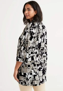 Cellbes of Sweden Mönstrad tunika Svart / Beige Clearance