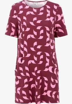 Cellbes of Sweden Mönstrad tunika med fickor Vinröd / Mönstrad Clearance