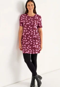 Cellbes of Sweden Mönstrad tunika med fickor Vinröd / Mönstrad Clearance