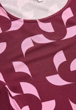 Cellbes of Sweden Mönstrad tunika med fickor Vinröd / Mönstrad Clearance