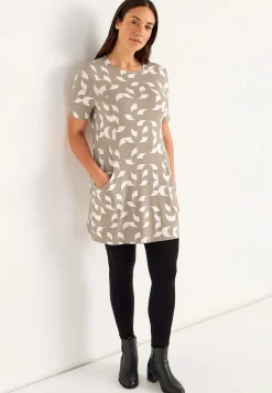 Cellbes of Sweden Mönstrad tunika med fickor Beige / Mönstrad Best