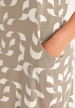 Cellbes of Sweden Mönstrad tunika med fickor Beige / Mönstrad Best