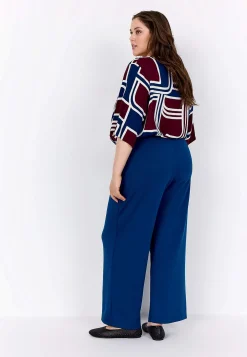 Wasabiconcept Mönstrad viskosblus Vinröd / Mönstrad Clearance