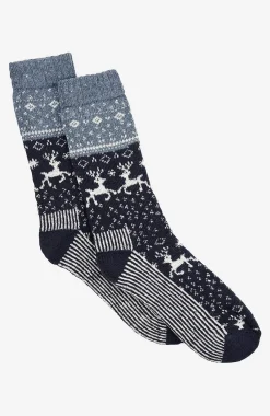 Zokks Mönstrade strumpor i ullmix Discount