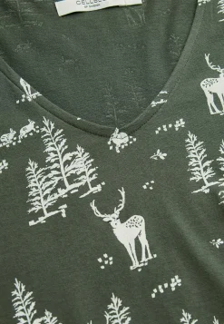 Cellbes of Sweden Mönstrat nattlinne med långa ärmar Online