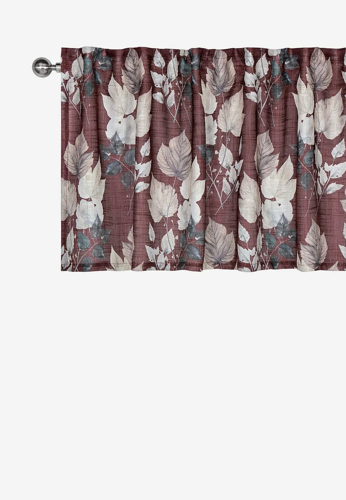 Fondaco Multibandskappa med bladmönster Vinröd/Beige/Mönstrad