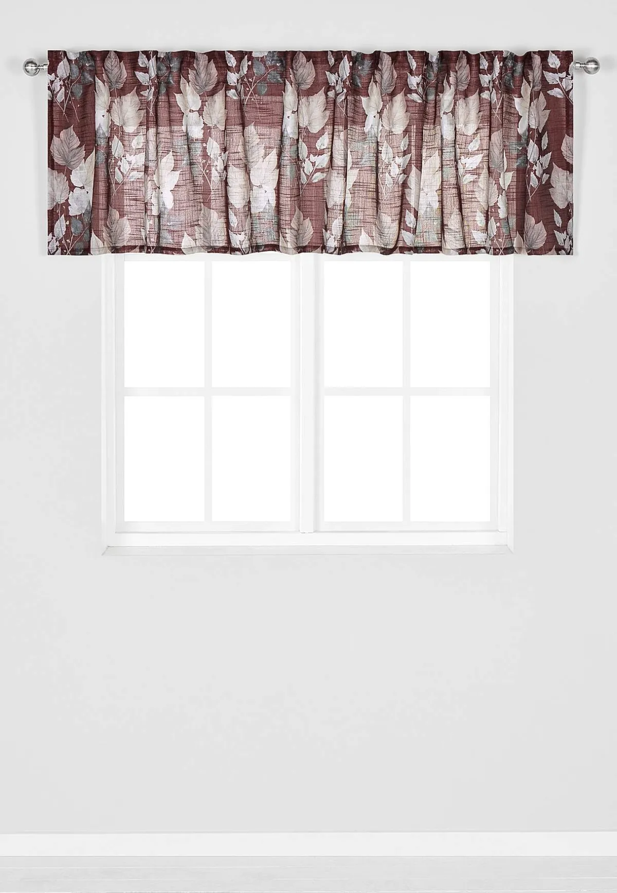 Fondaco Multibandskappa med bladmönster Vinröd/Beige/Mönstrad