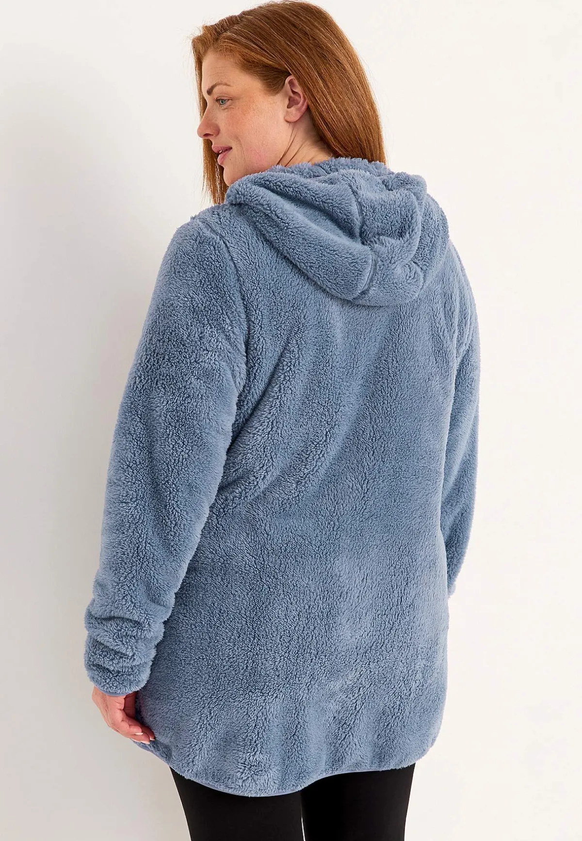 Cellbes of Sweden Mysig fleecejacka med huva Blå