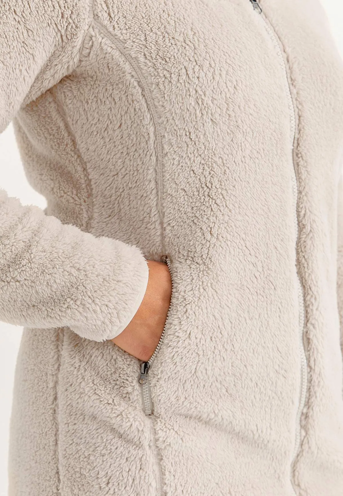 Cellbes of Sweden Mysig fleecejacka med huva Offwhite Discount