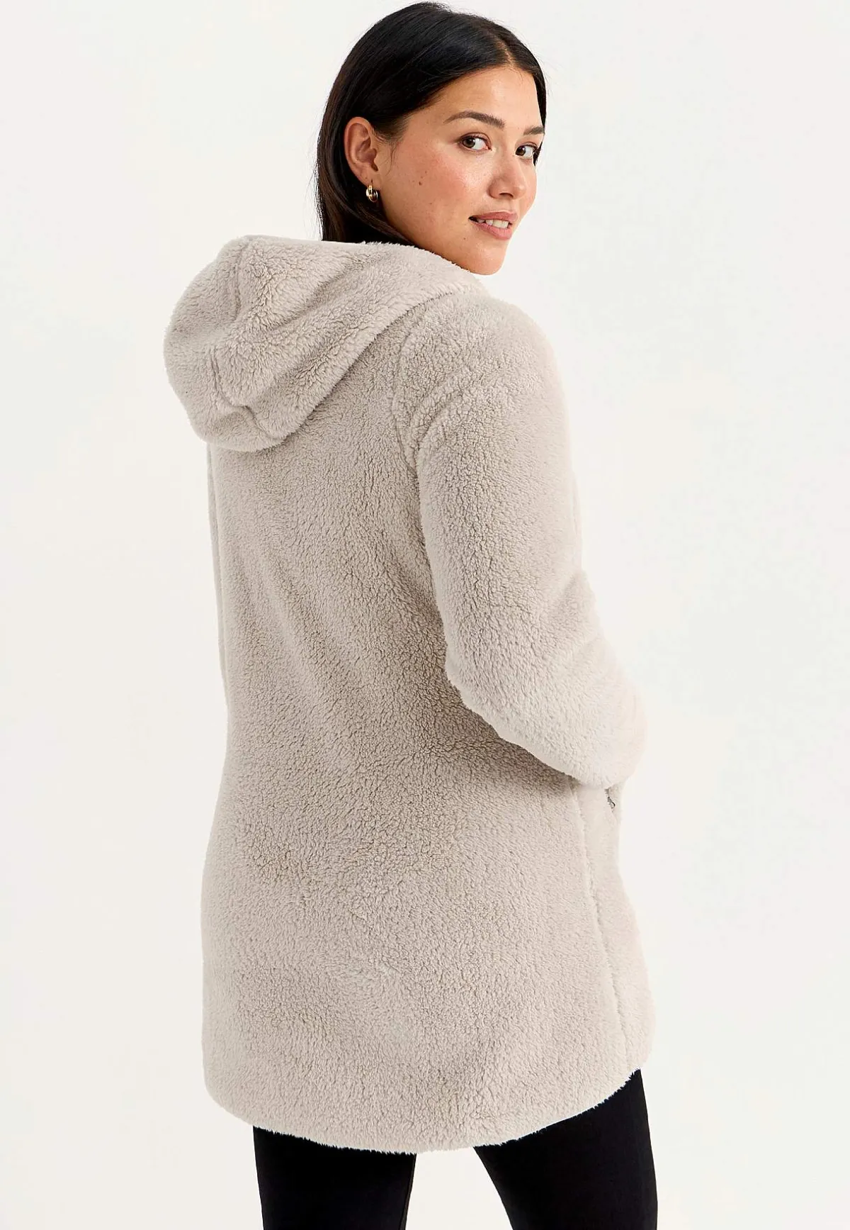 Cellbes of Sweden Mysig fleecejacka med huva Offwhite Discount