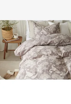 Borganäs Paisleymönstrat påslakanset 150x210 cm Tilly Brun/Paisley New