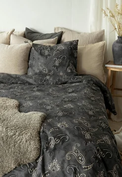 Borganäs Paisleymönstrat påslakanset 150x210 cm Tilly Brun/Paisley New