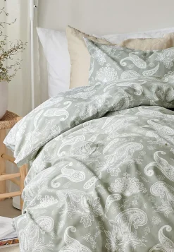 Borganäs Paisleymönstrat påslakanset 150x210 cm Tilly Brun/Paisley New
