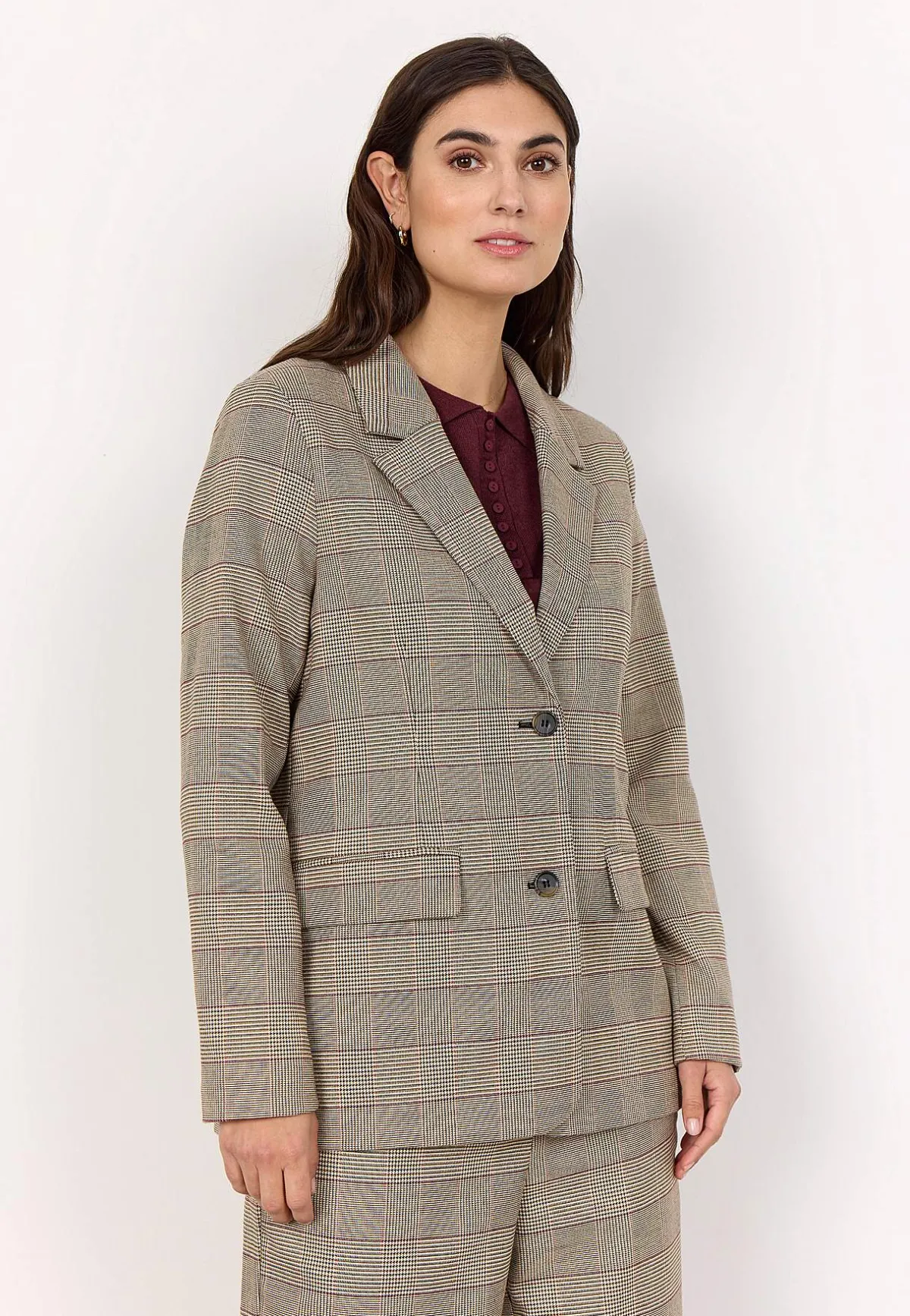 Soyaconcept Pepitarutig, vävd kavaj Best