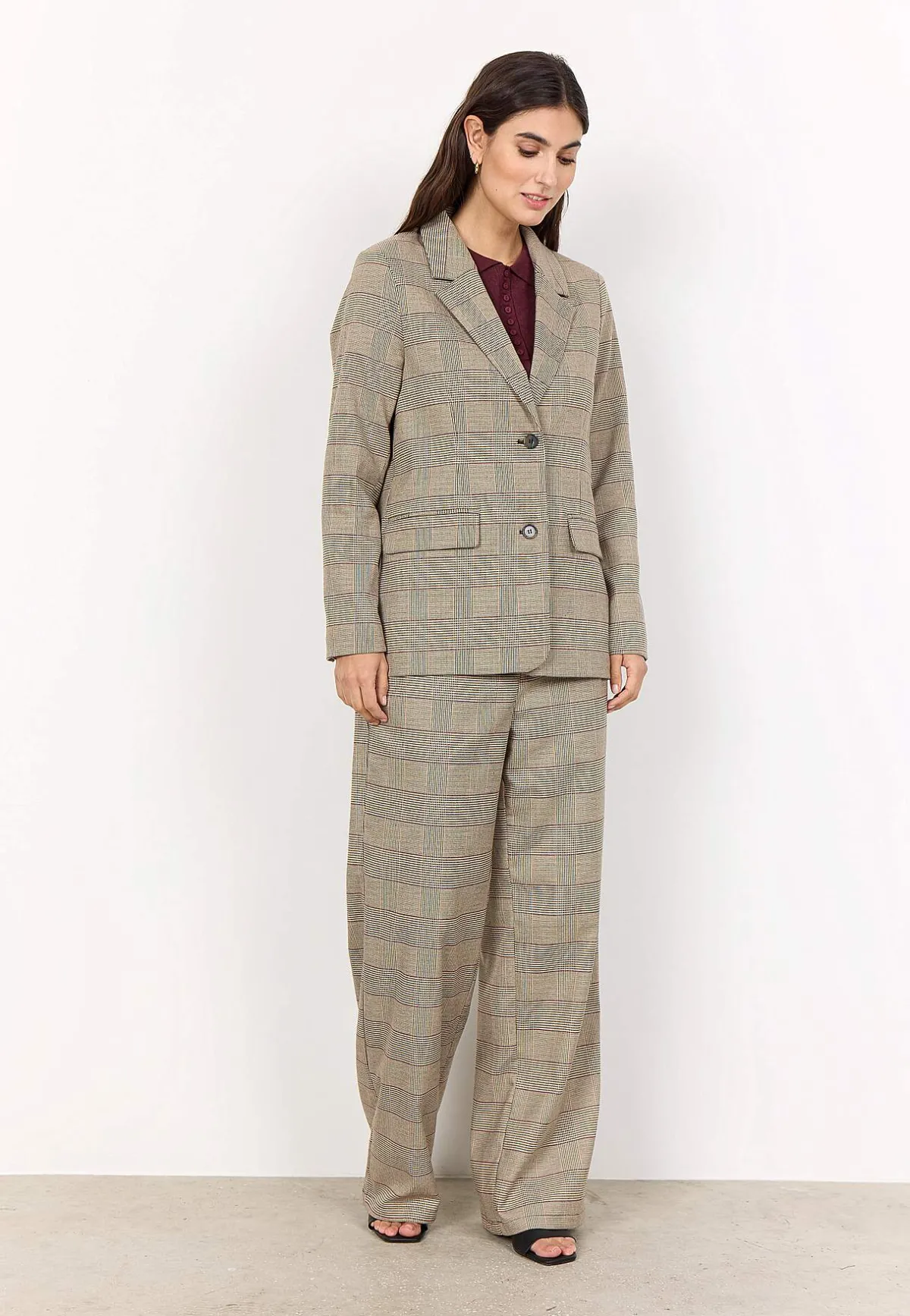 Soyaconcept Pepitarutig, vävd kavaj Best