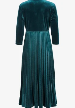 Cellbes of Sweden Plisserad sammetsklänning med trekvartsärm Online
