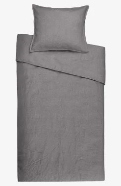 Borganäs Påslakanset i linne 150x210 cm Silence Grå New