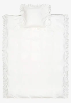 Cellbes of Sweden Påslakanset i satin med volanger Ekologisk bomull Vit Online