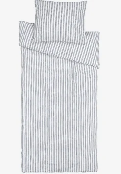 Borganäs Påslakanset 150x210 cm Vit / Blå