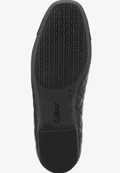 Gabor Quiltad ballerinasko i skinn Svart New