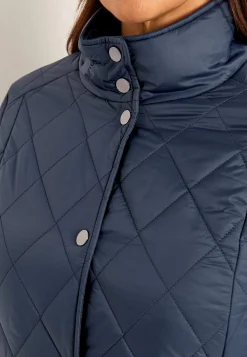 Cellbes of Sweden Quiltad jacka med tryckknappar Marin