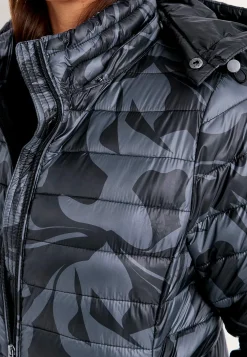 Cellbes of Sweden Quiltad, mönstrad lättviktsjacka Svart / Mönstrad