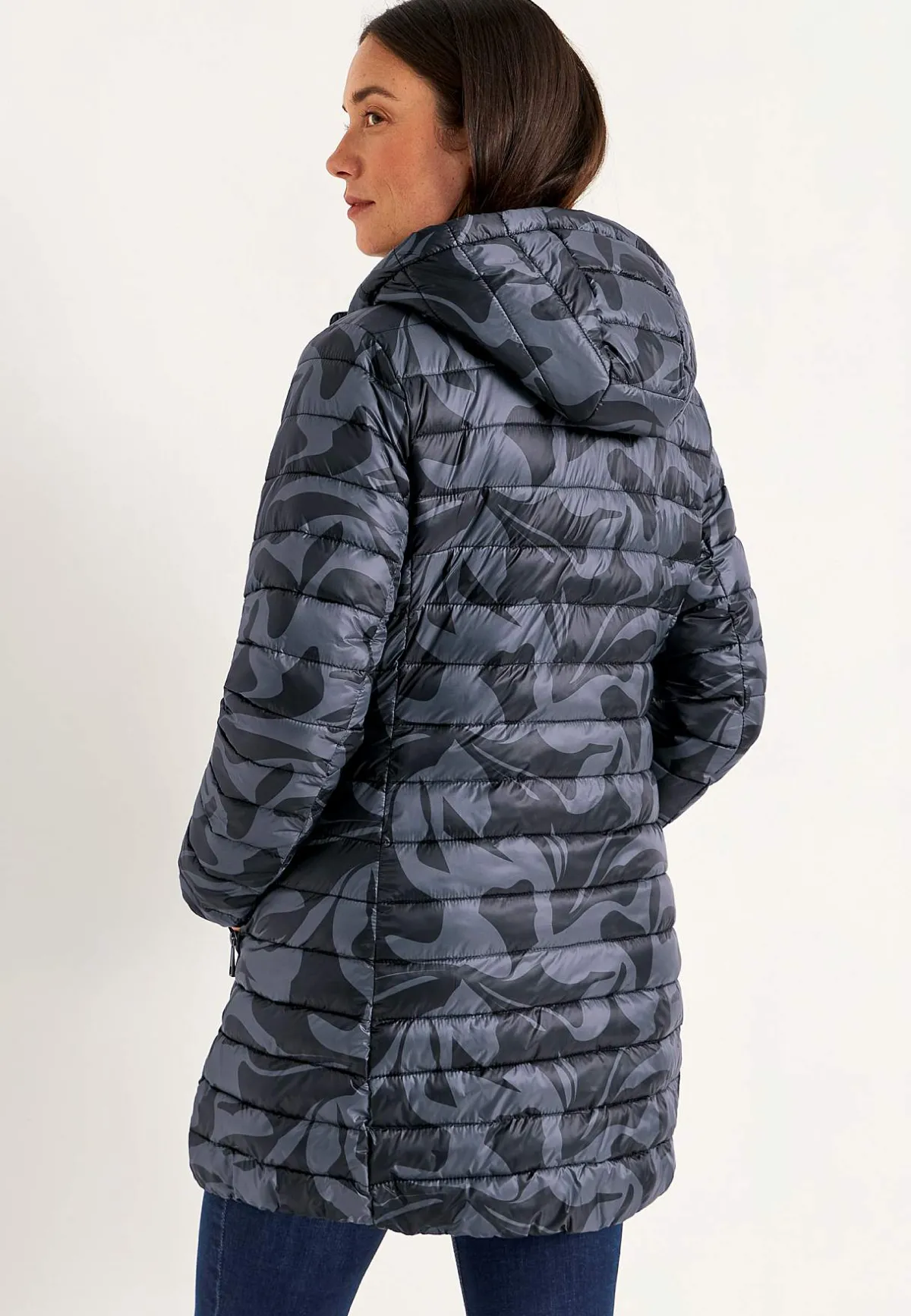 Cellbes of Sweden Quiltad, mönstrad lättviktsjacka Svart / Mönstrad