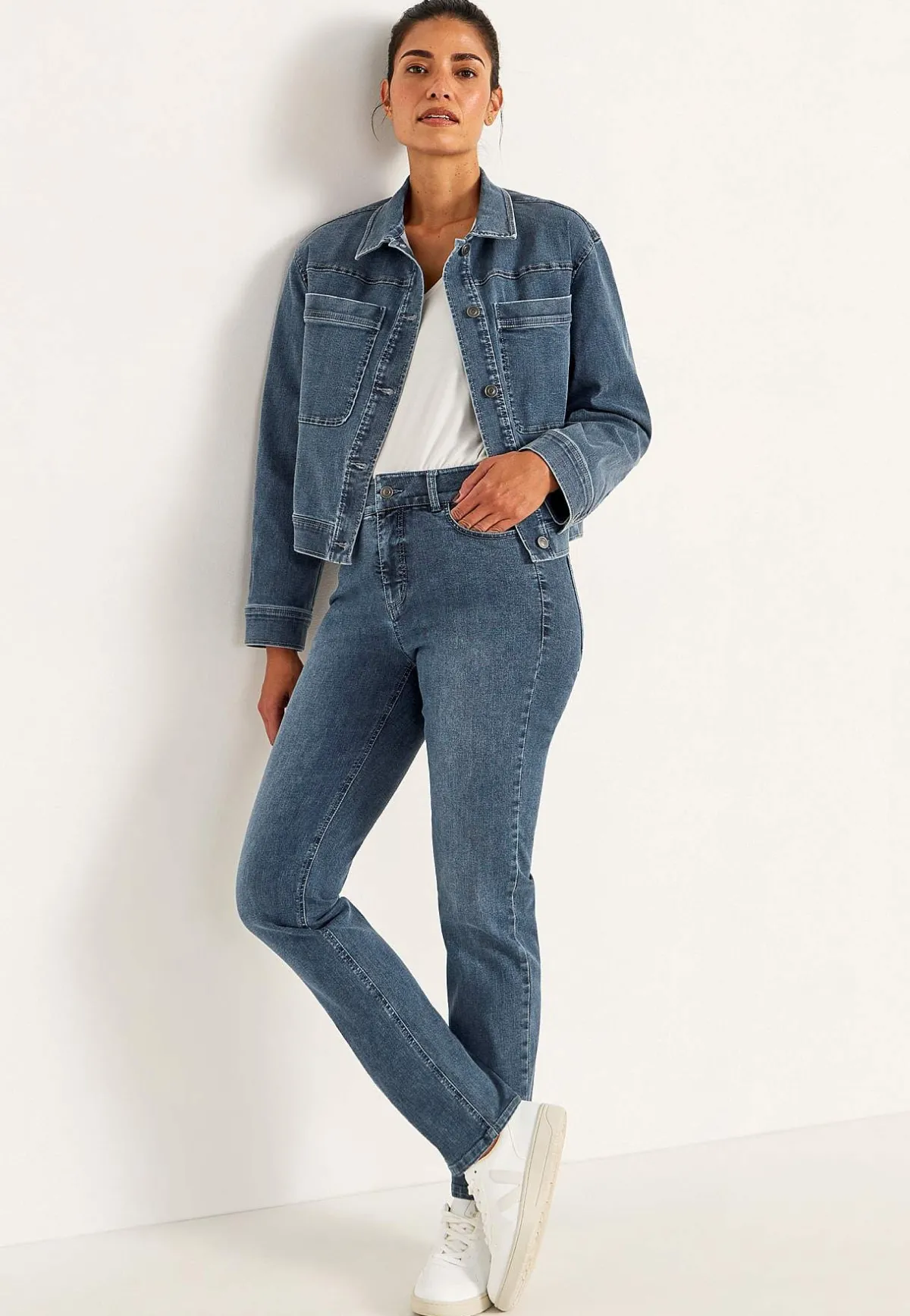 Cellbes of Sweden Raka jeans i superstretchig denim Sara Mellanblå / Denim Best