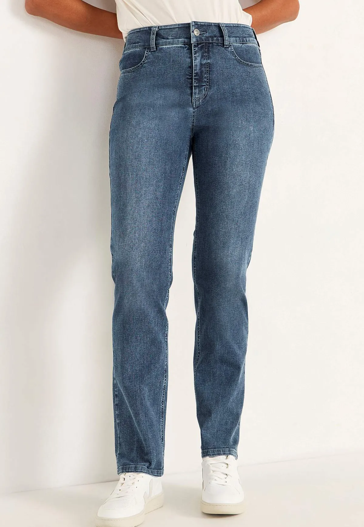 Cellbes of Sweden Raka jeans i superstretchig denim Sara Mellanblå / Denim Best