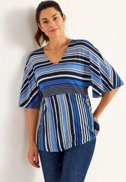 Cellbes of Sweden Randig trikåtopp Marin / Randig Clearance