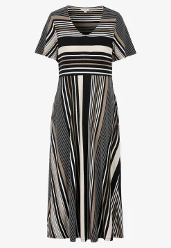 Cellbes of Sweden Randig viskosklänning Svart / Randig Sale