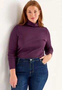 Cellbes of Sweden Ribbad polotröja i ekologisk bomull New