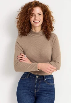 Cellbes of Sweden Ribbad polotröja i ekologisk bomull Mullvad Discount