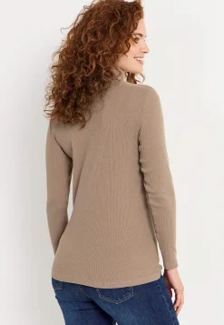 Cellbes of Sweden Ribbad polotröja i ekologisk bomull Mullvad Discount