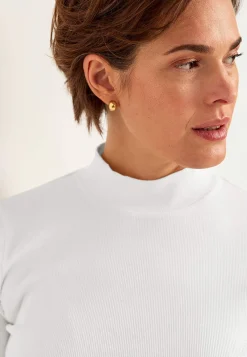 Cellbes of Sweden Ribbad topp med polokrage Svart Discount