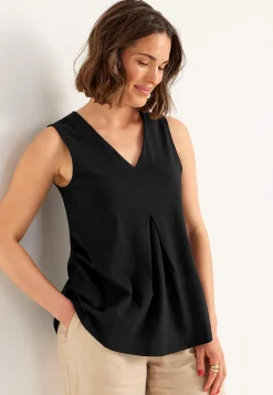 Cellbes of Sweden Ärmlös trikåtopp med v-ringning Svart / Mönstrad Sale