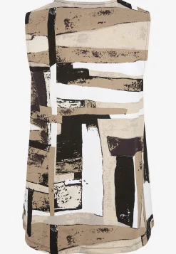 Cellbes of Sweden Ärmlös trikåtopp med v-ringning Svart / Mönstrad Sale