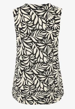 Cellbes of Sweden Ärmlös trikåtopp med v-ringning Svart / Mönstrad Sale