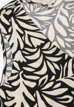 Cellbes of Sweden Ärmlös trikåtopp med v-ringning Svart / Mönstrad Sale