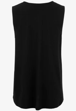 Cellbes of Sweden Ärmlös trikåtopp med v-ringning Svart / Mönstrad Sale