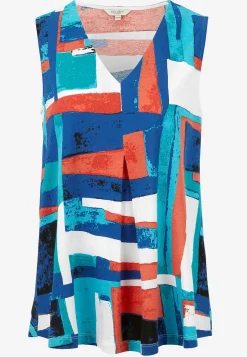 Cellbes of Sweden Ärmlös trikåtopp med v-ringning Svart / Mönstrad Sale