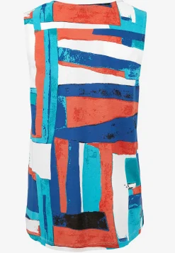 Cellbes of Sweden Ärmlös trikåtopp med v-ringning Svart / Mönstrad Sale