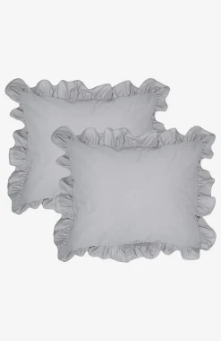 Cellbes of Sweden Örngott med volang 50x60 cm Ekologisk bomull 2-pack Ljusgrå Clearance